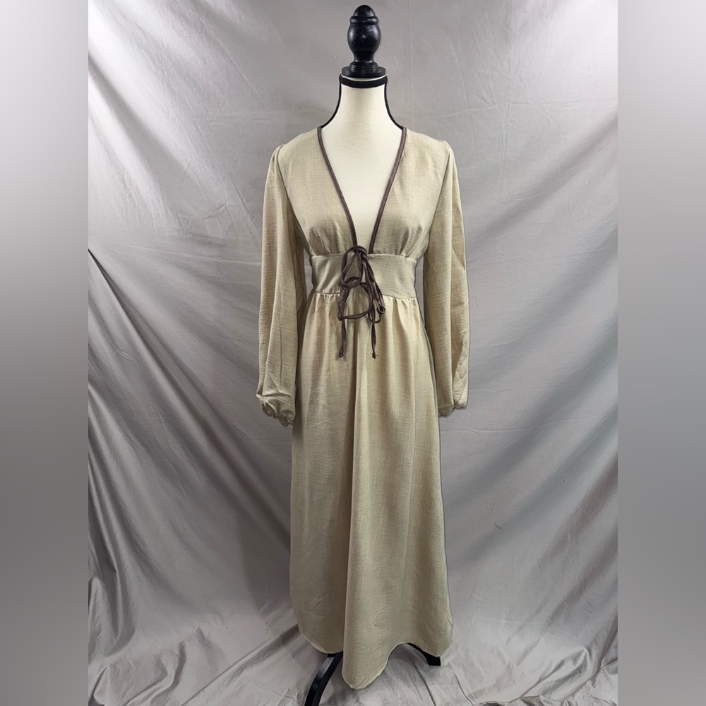 LAST ONE 🔥 Bohemian Luxe Sandstone Maxi Dress - Picture 5 of 6
